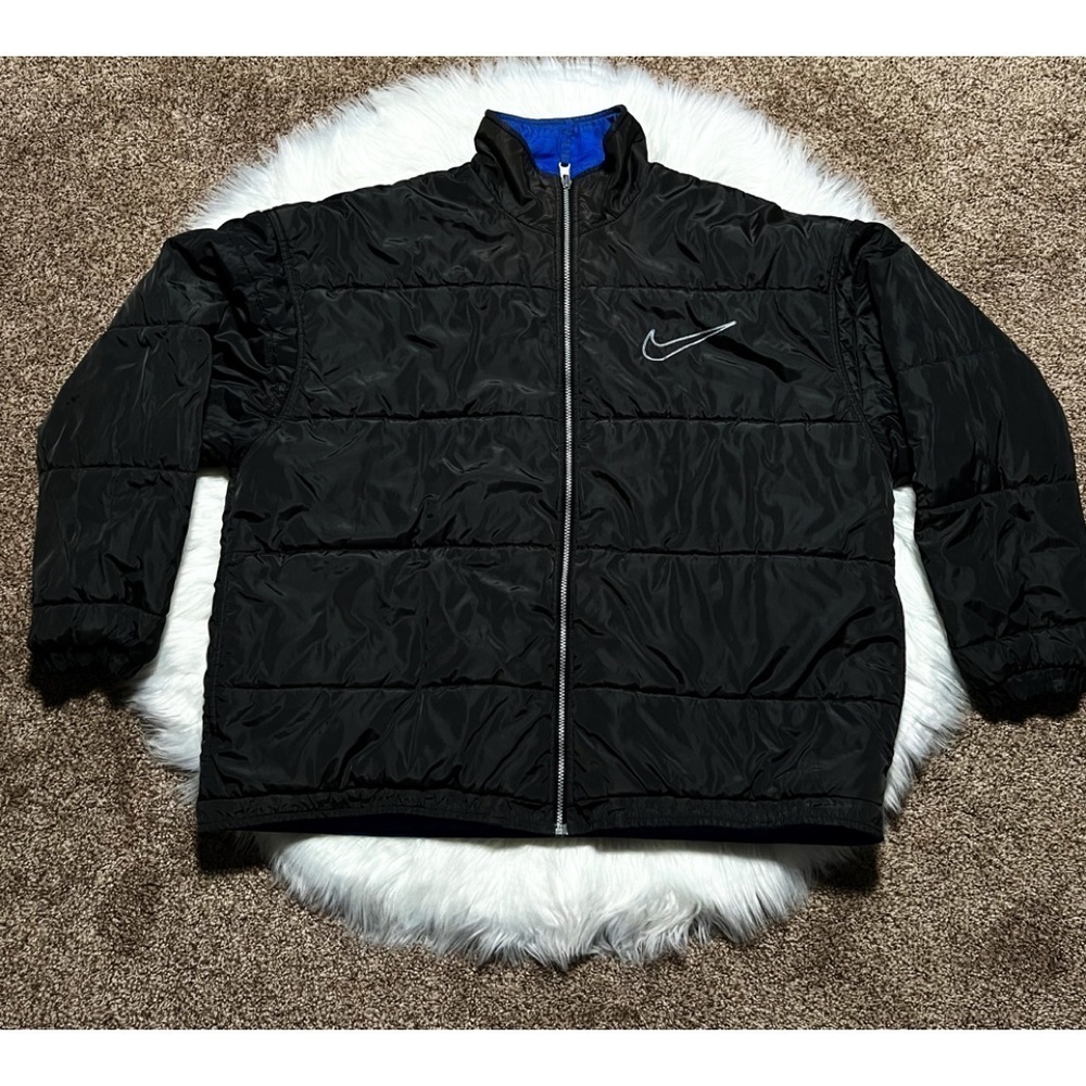 Vintage 90s Nike Reversible Puffer Coat - Picture 5 of 9